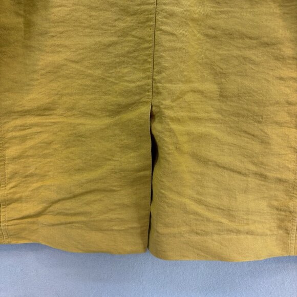 Lafayette 148 New York Zeke Linen-Blend Blazer in Mustard Yellow Size 14 - Picture 5 of 10
